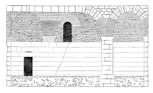 MZK 001 Nr 07 Die Unterbauten des Diocletianischen Kaiserpalastes in Spalato Fig 02 Querschnitt Baukonstruktion