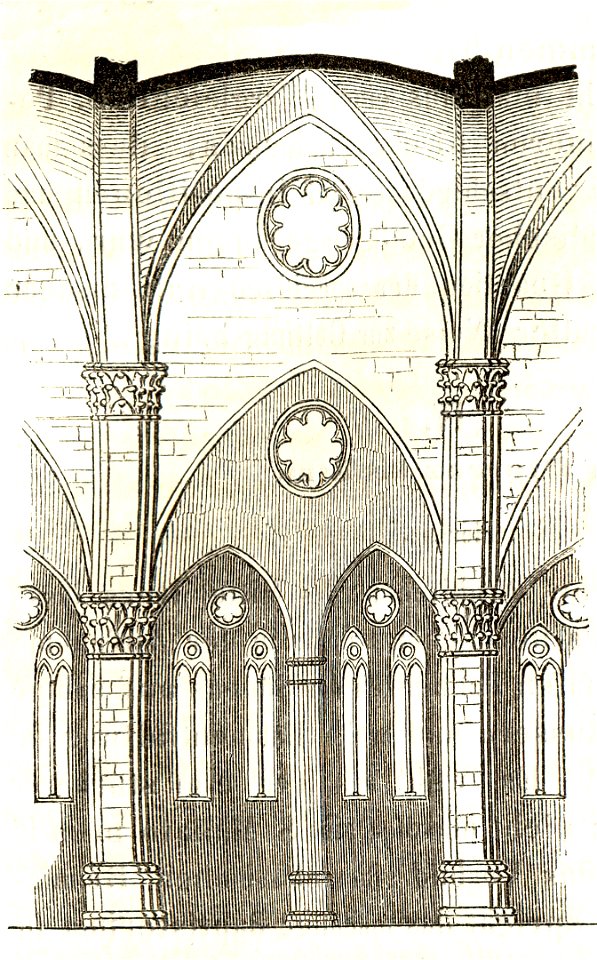 MZK 05 - 1860 Reisenotizen Italien Fig 034 Florenz Dom Querschnitt innen Langhaus