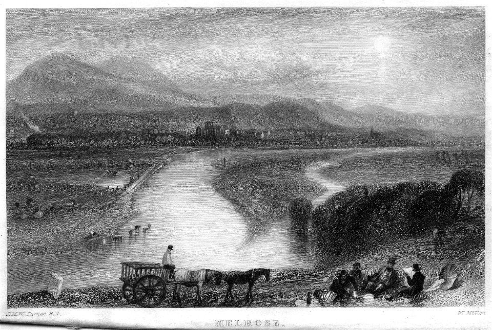 Melrose engraving by William Miller after Turner R503