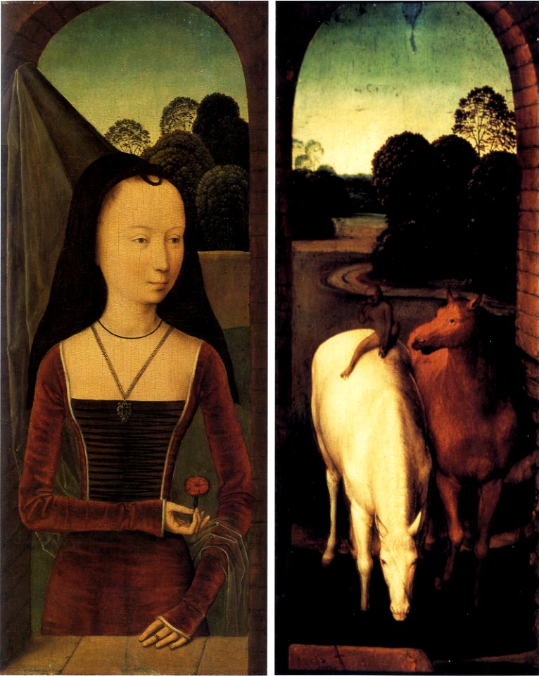 Hans Memling - Diptych with the Allegory of True Love - WGA14949