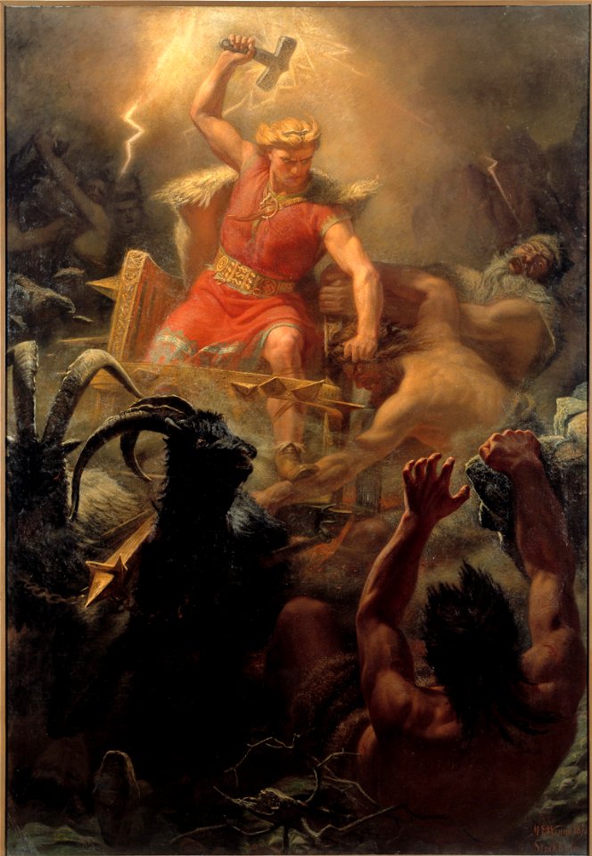 Mårten Eskil Winge - Tor's Fight with the Giants - Google Art Project