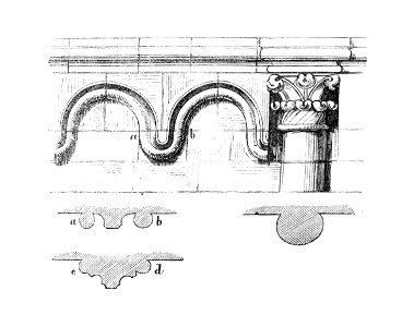 MZK 002 Nr 01 pag 007 Die romanische Kirche zu Lébeny - Fig. 11 Fries mittlere Apsis