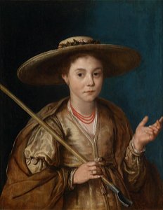 Mädchen mit einem Hirtenstab