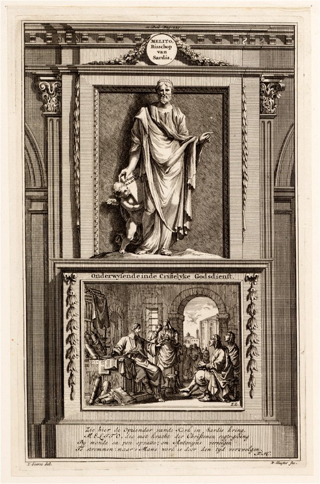 Melito bisschop van Sardis, onderwysende inde Cristelyke godsdienst, objectnr A 47730