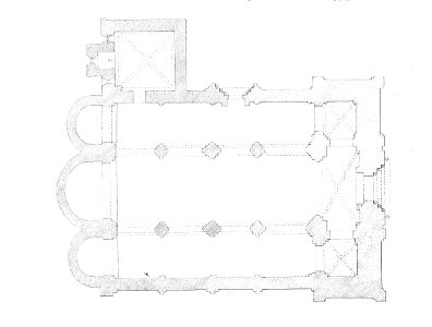 MZK 002 Nr 01 pag 007 Die romanische Kirche zu Lébeny - Tafel Litho Grundriss
