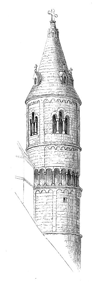 MZK 003 Nr 01 Fig 06.romanische Kirche - zusätzlicher Turm rund