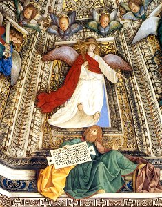 Melozzo da Forlì - Angel Holding an Instrument of the Passion - WGA14785