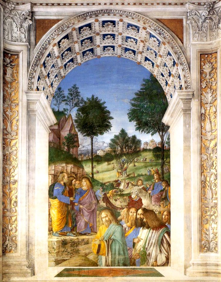 Melozzo da Forlì - Christ's Entry into Jerusalem - WGA14788