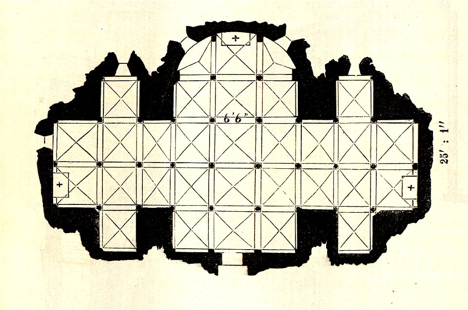MZK 05 - 1860 Reisenotizen Italien Fig 078 Civita Castellana - Dom Grundriss
