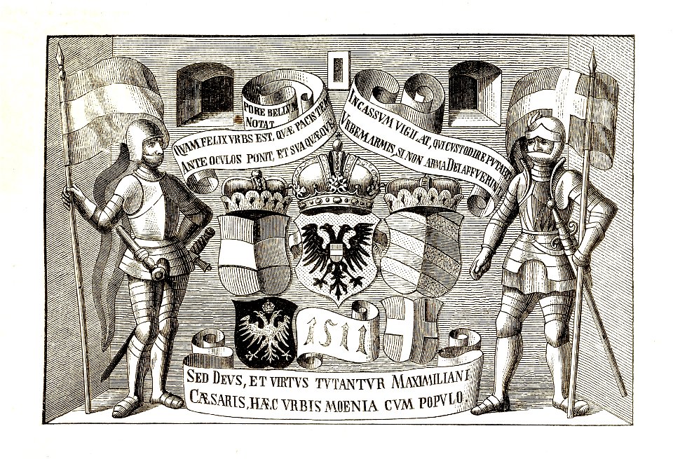 MZK 11 1866 Wappen der Stadt Wien Fig 18 Gemälde mit Stadtwappen Maximilian I - 1511