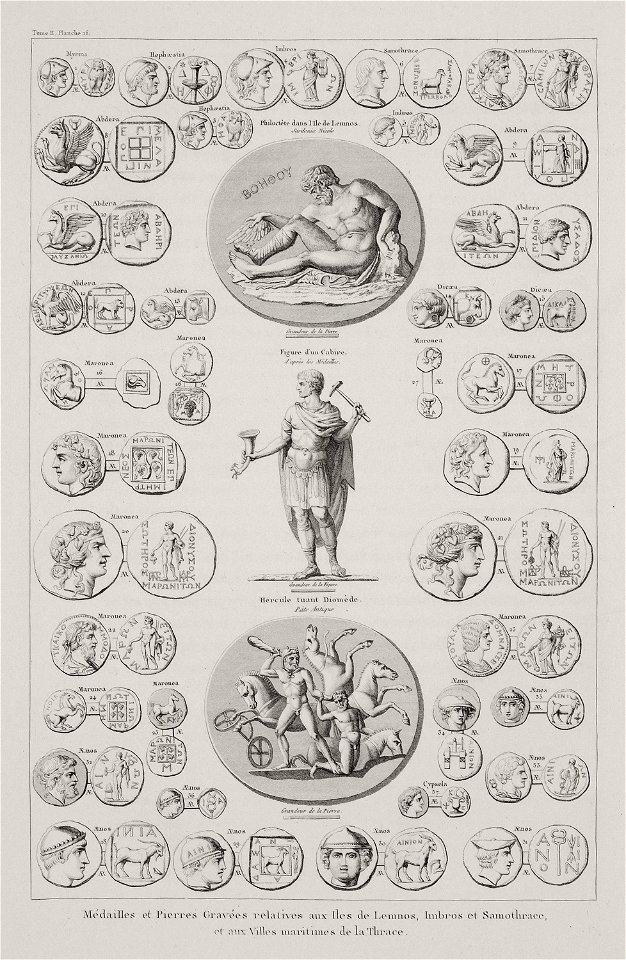 Médailles et Pierres Gravées relatives aus iles de Lemnos, Imbros et Samothrace et aux villes maritimes de la Thrace - Choiseul-gouffier Gabriel Florent Auguste De - 1809