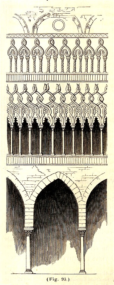 MZK 05 - 1860 Reisenotizen Italien Fig 093 Ravello Palazzo Rufolo - Arkaden Innenhof