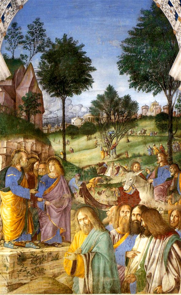 Melozzo da Forlì - Christ's Entry into Jerusalem (detail) - WGA14789