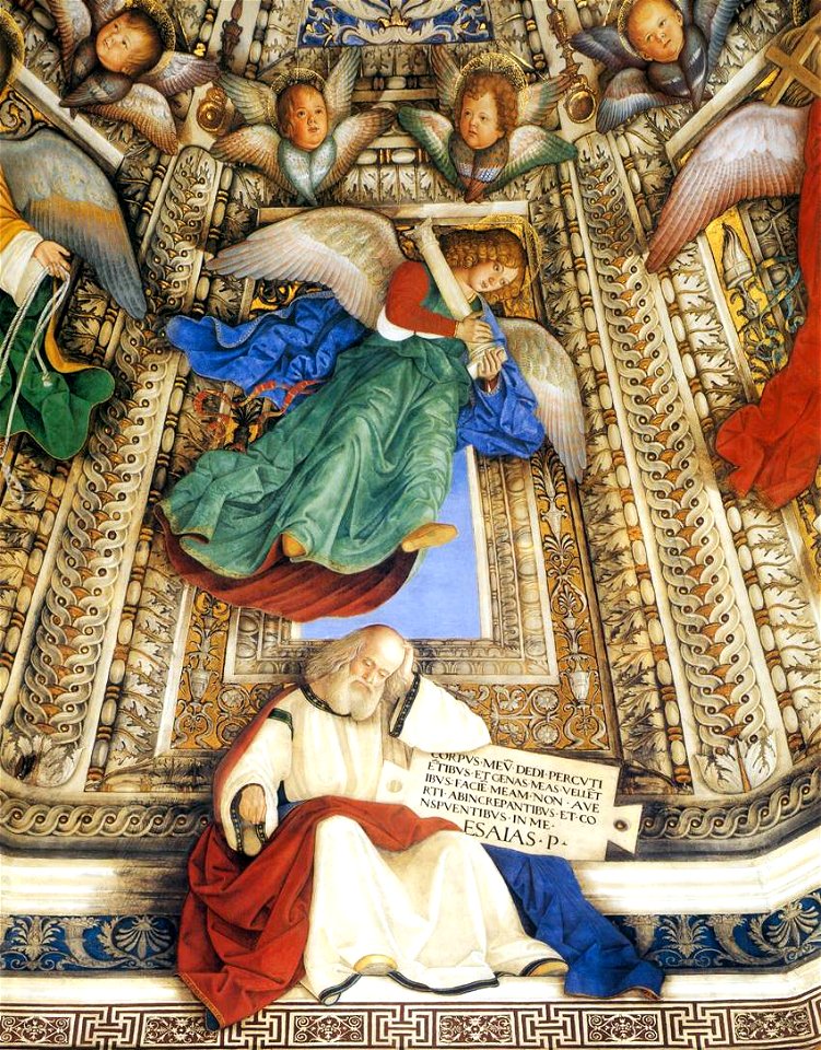 Melozzo da Forlì - Angel Holding an Instrument of the Passion - WGA14784