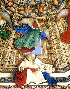 Melozzo da Forlì - Angel Holding an Instrument of the Passion - WGA14784
