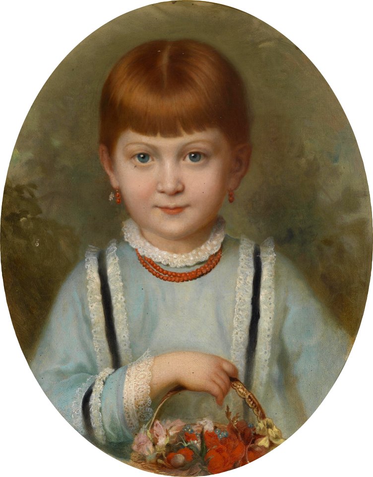 Mädchen mit Korb Österreich um1870