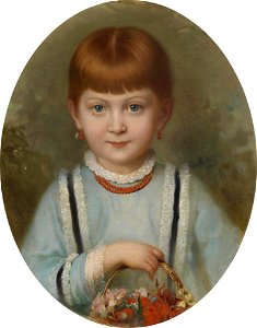 Mädchen mit Korb Österreich um1870