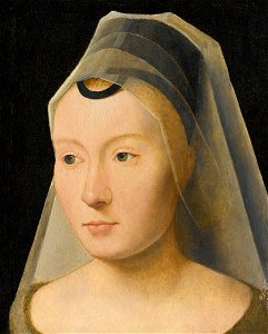 PORTRAIT OF A YOUNG WOMAN ATTRIBUTED TO HANS MEMLING. Free illustration for personal and commercial use.