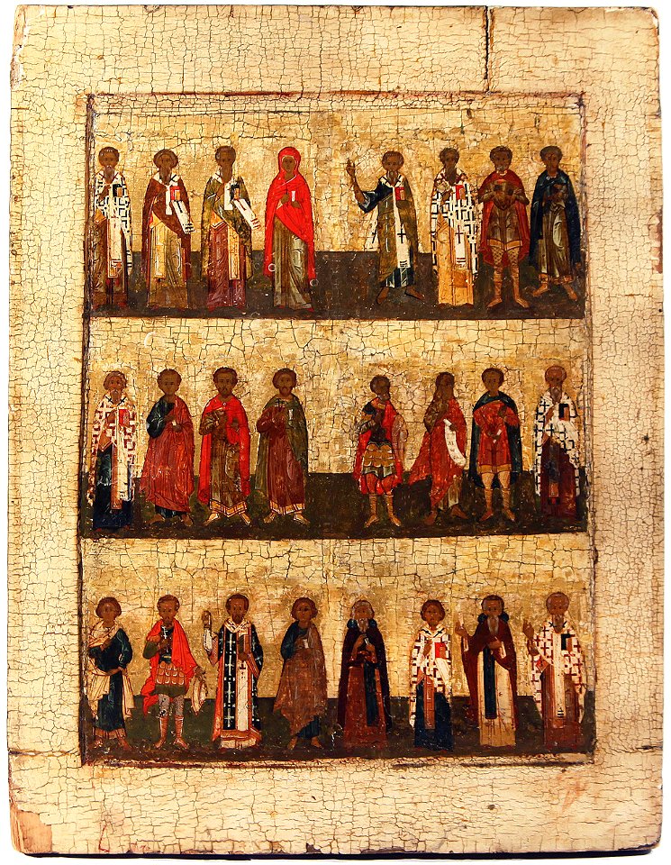 Menalogical icon (Russia, Tver, 16 c. Priv. coll.)