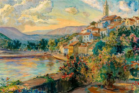 Menci Clement Crnčić - A View of Novi Vinodolski