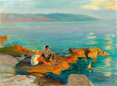 Menci Clement Crnčić - Children on the beach