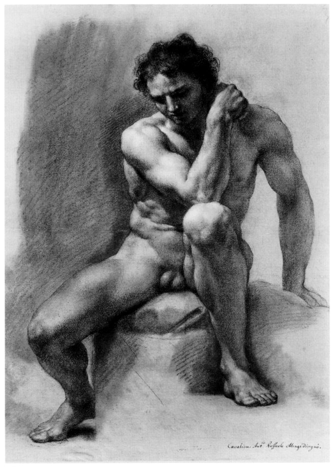 Mengs, Sitzender männlicher Akt (München)