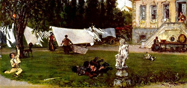 Adolph Menzel - Der Trockenplatz (Aus Das Kinderalbum)