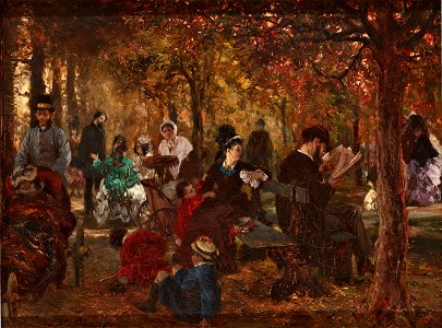 Adolph Menzel - Im Luxemburggarten (1876)