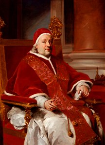 Anton Raphael Mengs - Portrait of pope Clement XIII, c. 1760. Free illustration for personal and commercial use.