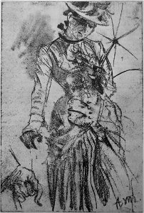 Menzel elegant Berliner woman 1890