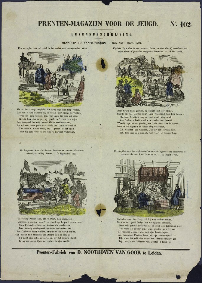 Menno baron van Coehoorn-Catchpenny print-PRENT 0154
