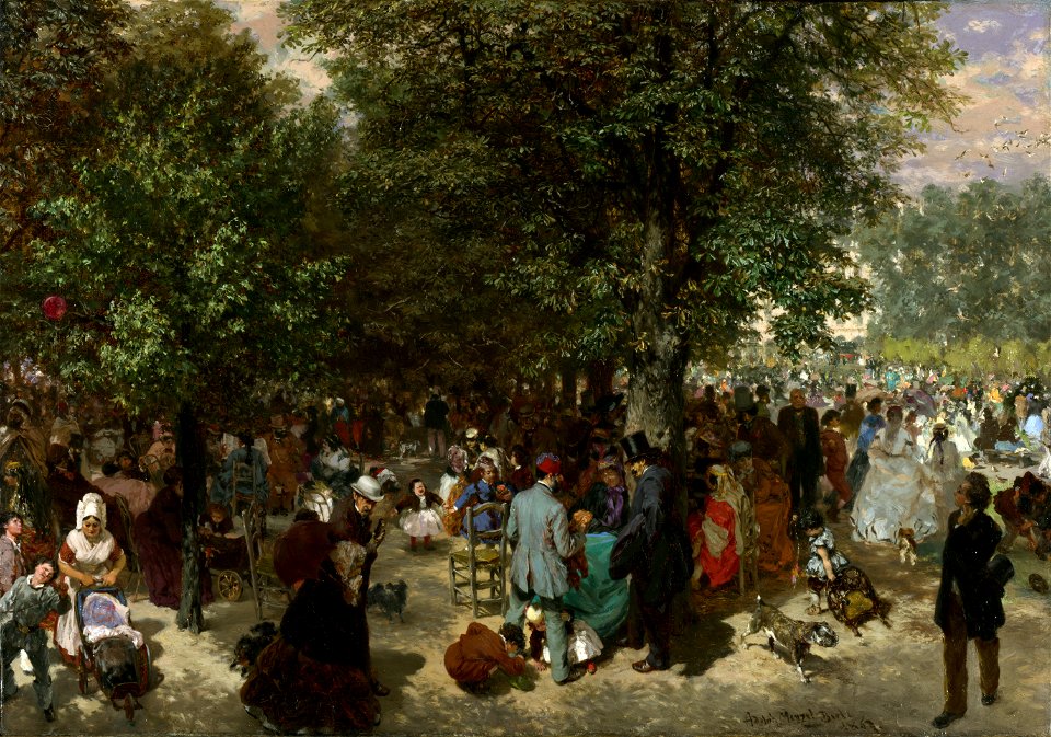 Adolph von Menzel - Nachmittag im Tuileriengarten