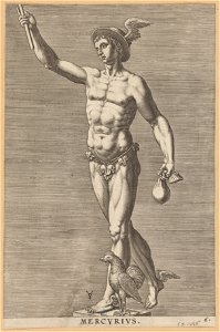 Mercury 1585 print by Jacques Jonghelinck, S.I 1466, Prints Department, Royal Library of Belgium