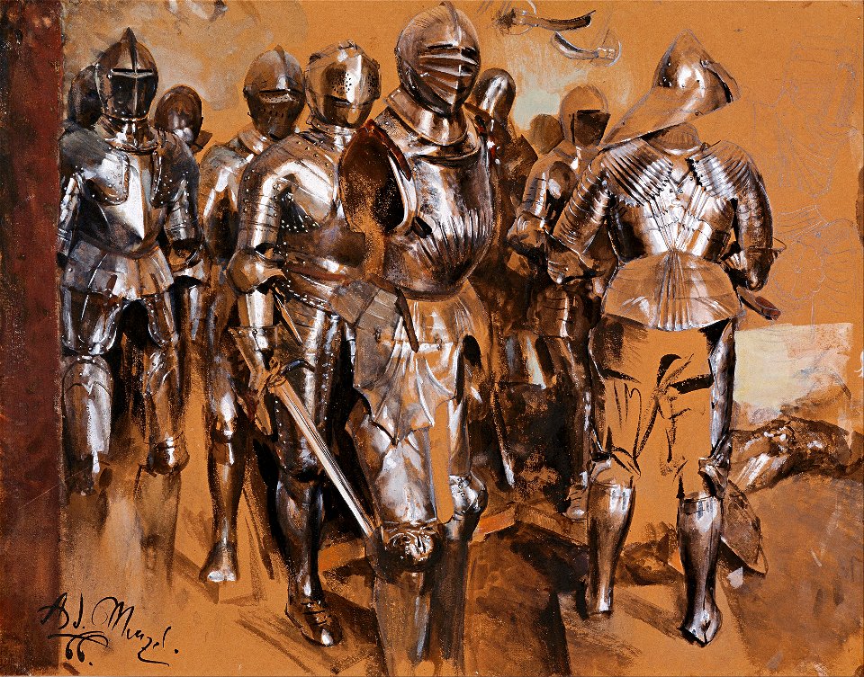 Adolf Menzel - Armor Chamber Fantasy, 1866 - Google Art Project