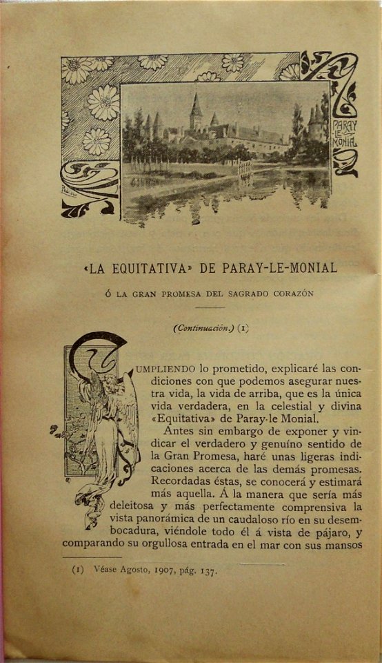 Mensajero Corazón de Jesús, Sep. 1907, por Mariano Pedrero