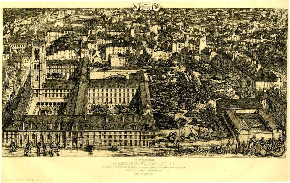 Meryon - Collège Henri IV (ou Lycée Napoléon), Paris, 1870,0709.190