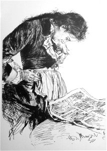 Menzel - Die Zeitungsleserin