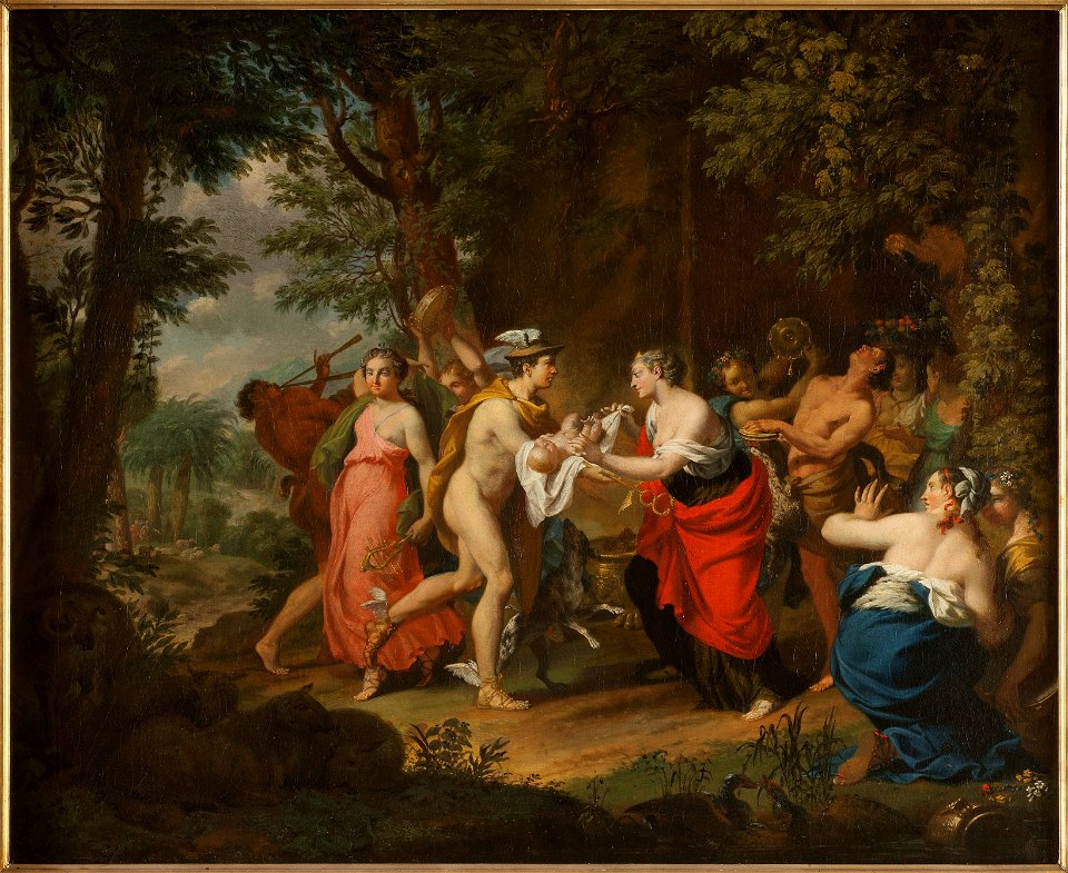 Mercury Confiding the Child Bacchus to the Nymphs on Nysa (Carl Marcus Tuscher) - Nationalmuseum - 18330