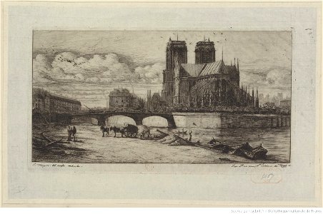 Meryon - L'abside de Notre-Dame de Paris, btv1b550011459