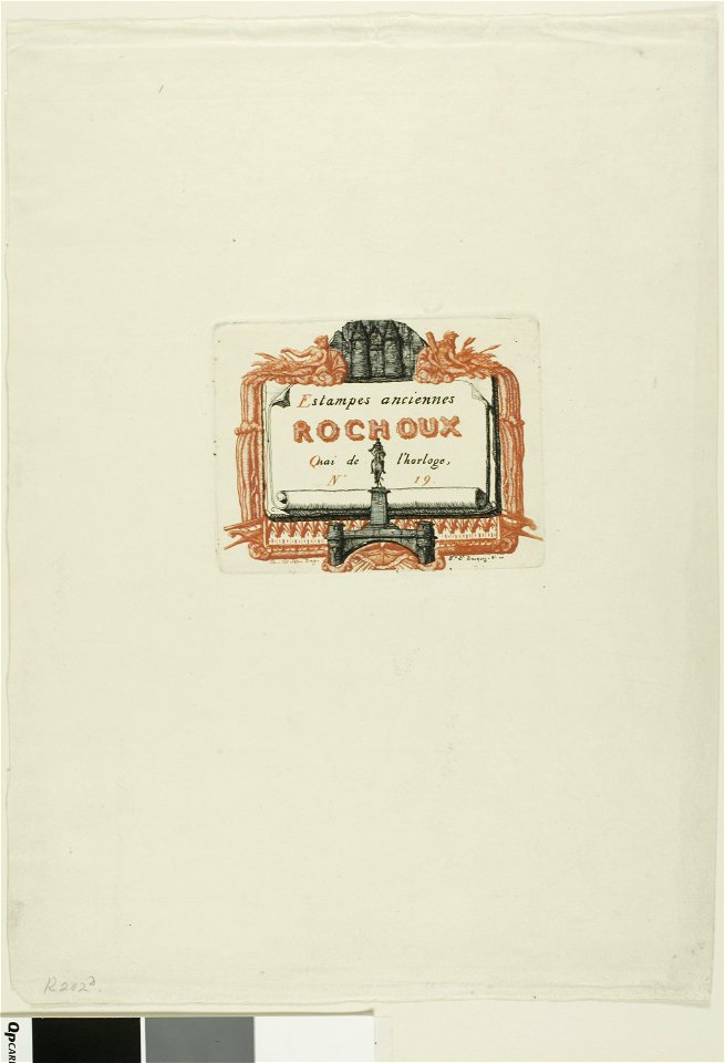 Meryon - Address-Card of the Printseller, Rochoux, 1927.4415