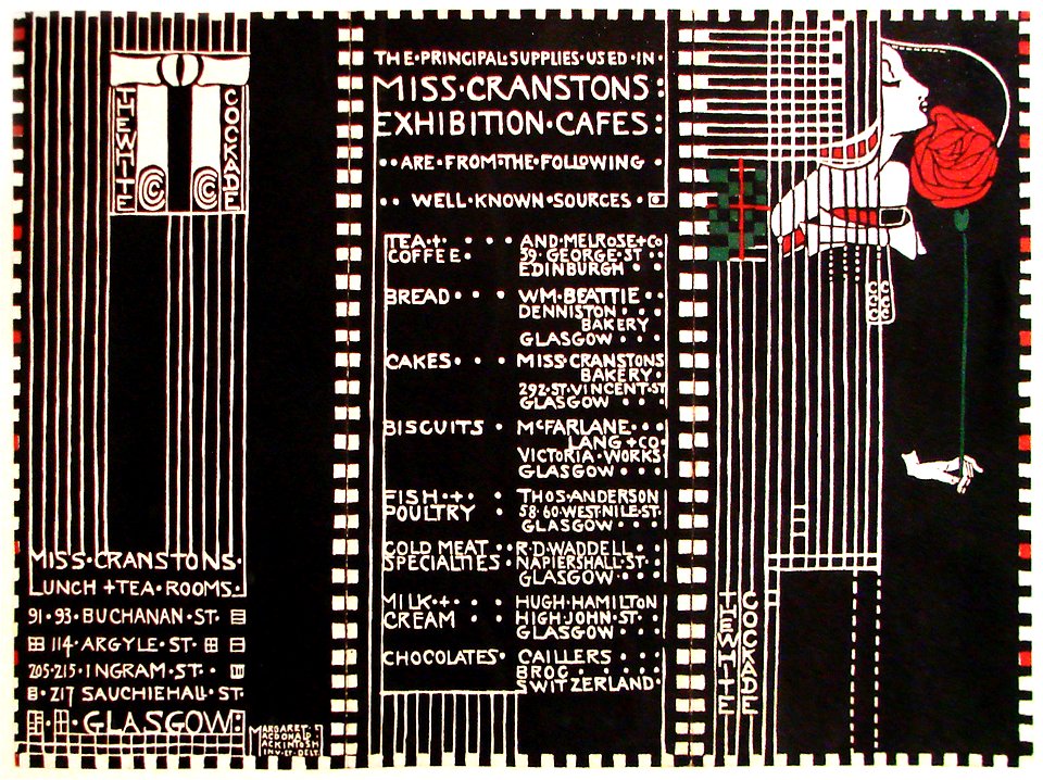 Menu créé par Margaret Macdonald (Lighthouse, Glasgow) (3803687088)