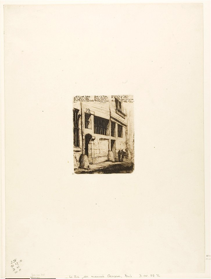 Meryon - La rue des Mauvais Garçons, 1909.264