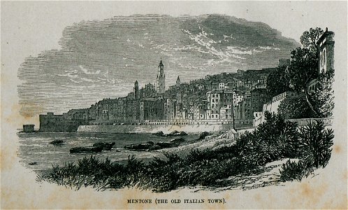 Mentone (the old Italian town) - Bennet James Henry M - 1875