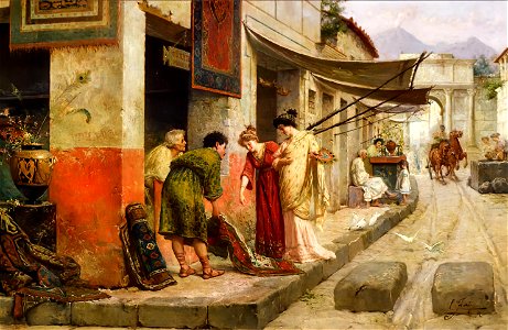 Merchant in Pompeii by Eduardo Ettore Forti before 1897