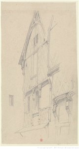 Meryon - Croquis de maisons de Bourges, btv1b55002463q