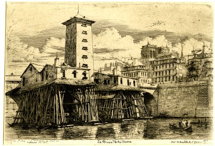 Meryon - La Pompe Notre-Dame, Paris, 1866,1013.585