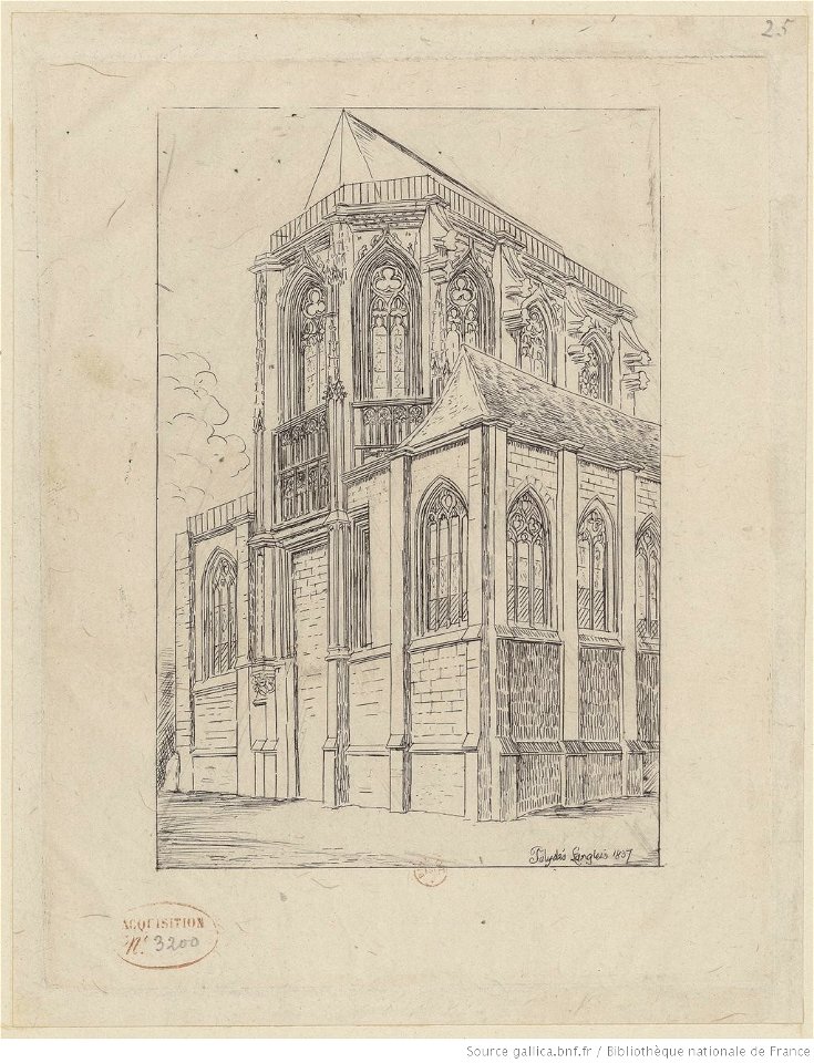 Meryon - Chevet de St-Martin-sur-Renelle, 1er état, btv1b55002240s