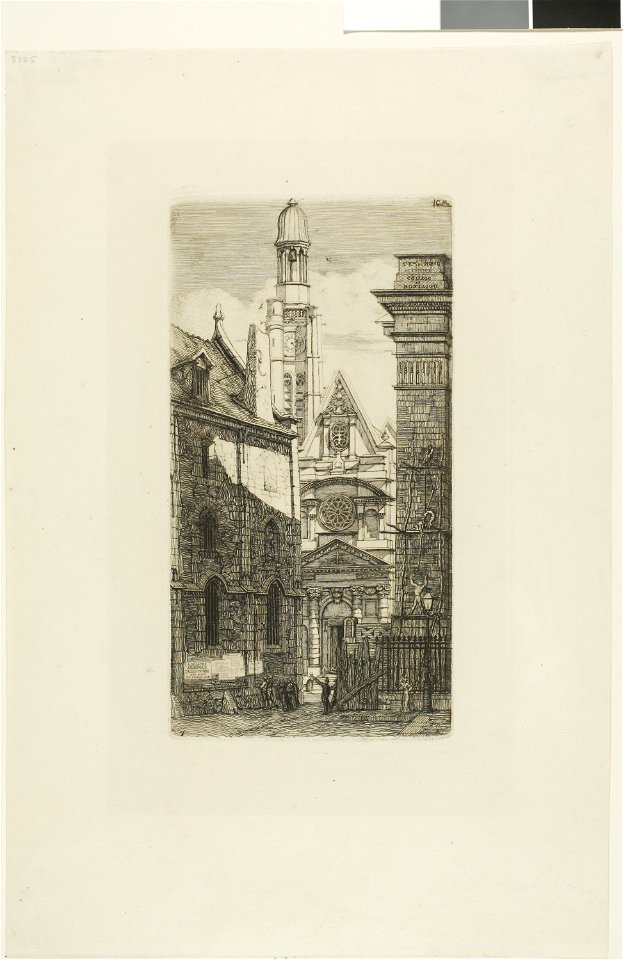 Meryon - Church of St. Etienne du Mont, Paris, 1927.4373