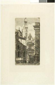 Meryon - Church of St. Etienne du Mont, Paris, 1927.4373