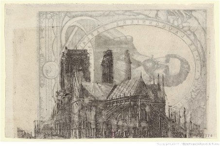 Meryon - L'abside de Notre-Dame de Paris (Epreuve d'essai), btv1b550022612, vue 1